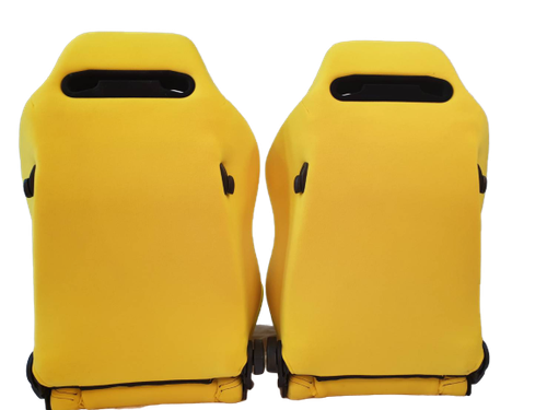 PAIR OF USED JDM RECARO SR3 DC2 YELLOW BUCKET SPORT RACING SEATS - Picture 6 of 7
