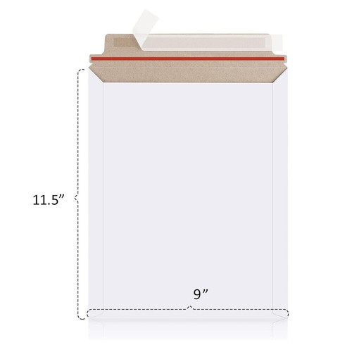 7"x9" 9.75"x12.25" Rigid Photo Shipping Flats Cardboard Envelope Mailers 300GSM - Picture 10 of 11