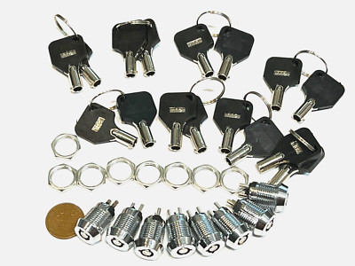 8 Sets Key switch metal barrel round locking car truck 1/2'' security on/off C33