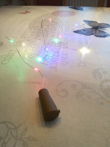 LED Draht Micro Lichterkette, 15 LEDs Bunt o.Batterie und o. Flasche - Bild 3 von 3