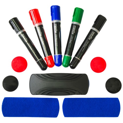 Premium Whiteboard Marker Set minify Board Marker Magnet Schwamm Tafel 10-Tlg. - Bild 1 von 6