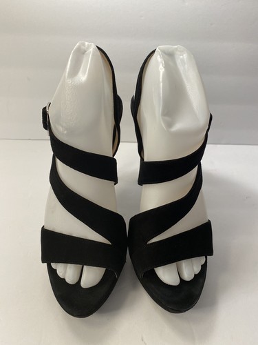 Prada Riemchen Wildleder Sandalen Pumps Absatz Schwarz 38 / 7,5 - Bild 4 von 10