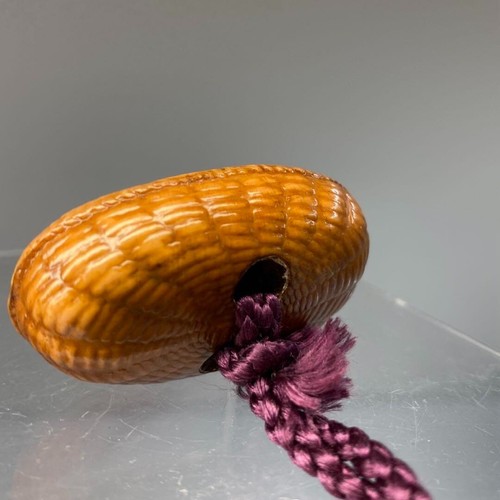 Inro Antik Edo Makie Menschen Vogel Netsuke Fisch Ojime Set Holz geschnitzt Werkzeugkiste - Bild 15 von 17