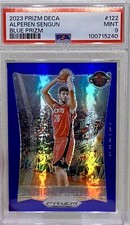 2023 Panini Deca Blue Prizm #122 Alperen Sengun Rockets 116/149 PSA 9 MINT