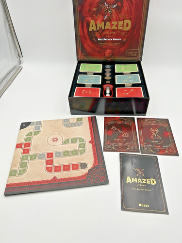 Amazed Board Game Neil Patrick Harris Team Party Puzzles Riddles 100% Complete - Picture 2 of 11
