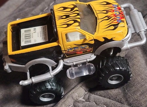 yellow Toy monster truck Racing Flames - Picture 2 of 2