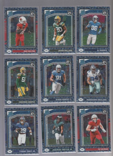 ( 33 ) 2024 DONRUSS OPTIC SP STARS EMOJI ROOKIE & VETERAN LOT - HURTS - BURROW
