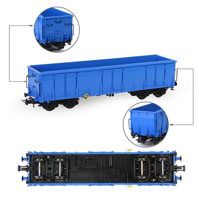 1pc/3pcs HO Scale 187 Open Gondola Car Blue Rolling Stock Railway