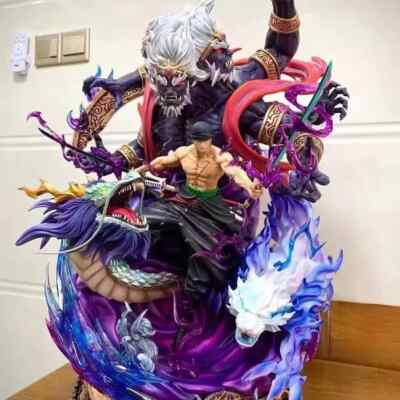 #ad 21cm One Piece Roronoa Zoro Yamaraj 2 heads PVC Figure Statue Collection Toy $50.23