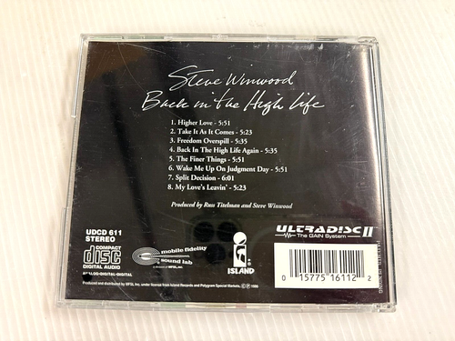 STEVE WINWOOD Back in the High Life 24KT GOLD CD 1994 MFSL REMASTERED REISSUE US - Bild 2 von 6