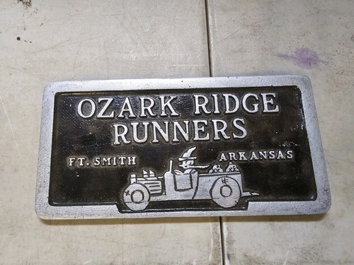 Ozark Ridge Runners Ft. Smith Arkansas Car Club Plaque Hotrod Ratrod Dragplate