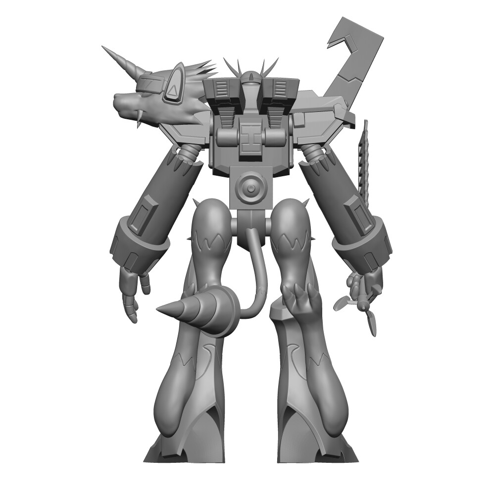 Unpainted Digimon Shoutmon X5 Resin GARAGE KIT FIGURES Model In