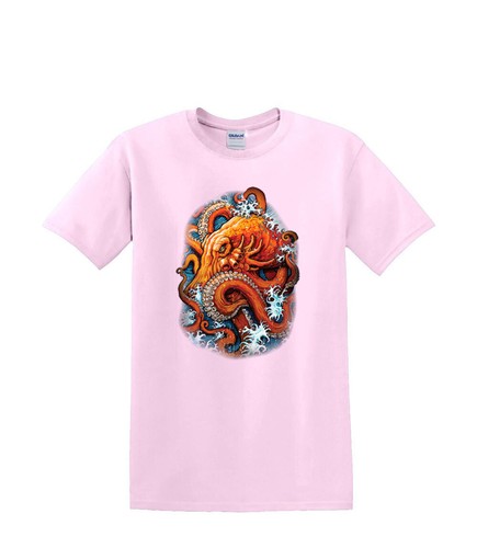 T-Shirt S to 2XL 3XL - OCTOPUS WAVES underwater nautical fun adult - Picture 11 of 72