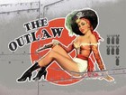 The Outlaw nose cone girls design metal sign 30cm x 40cm