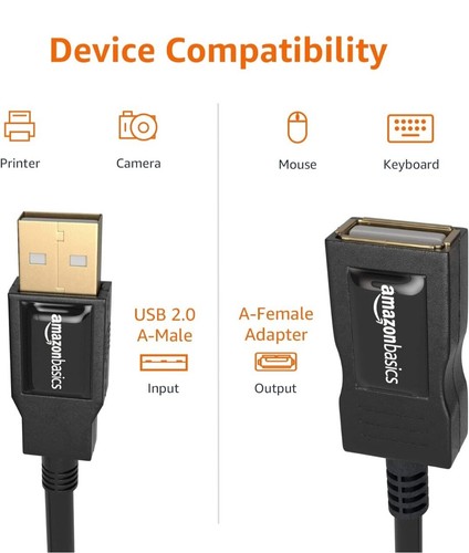 AmazonBasics B001TH7GUUMAPARENT 3m USB 2.0 Extension Cable - Picture 3 of 3