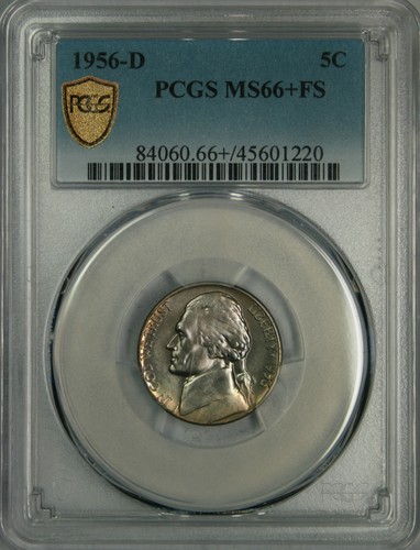 1956-D Jefferson Nickel PCGS MS66+FS - Picture 3 of 3