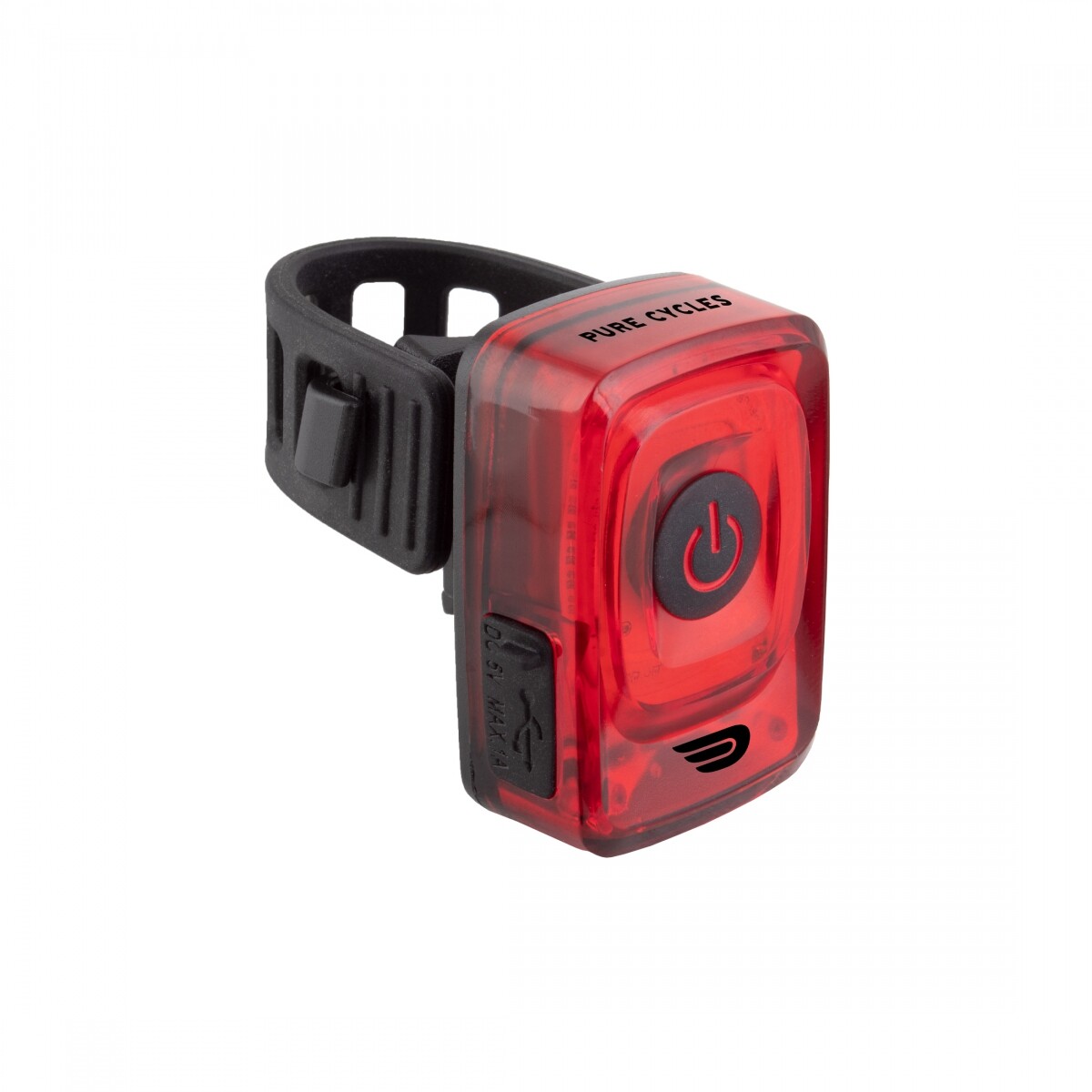 Задний фонарь Pure Cycles City Cube с силиконовым ремешком USB 4