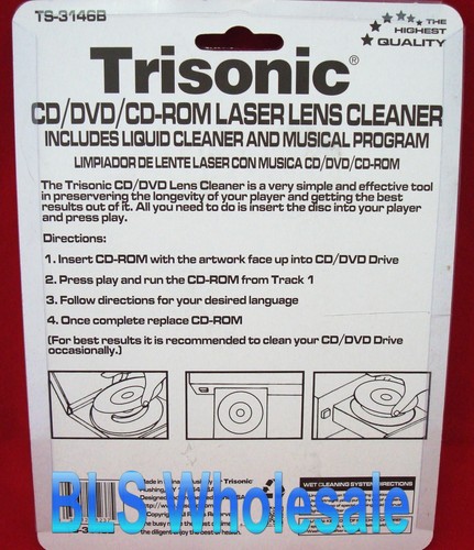 NETTOYANT LENTILLES LASER Disque de Nettoyage avec Liquide pour Lecteur CD DVD Blu-Ray Xbox PS2 PS3 - Photo 7/7