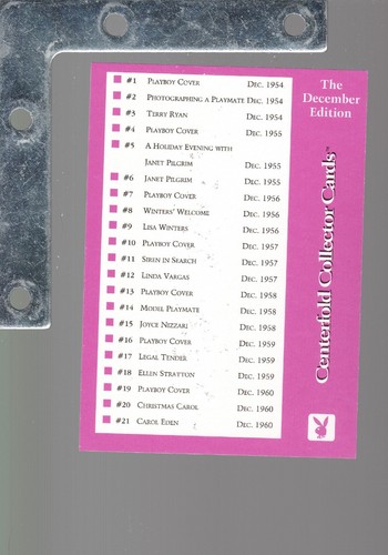 1996 Playboy Centerfold Collector Cards December Ed PICK FROM LIST UpTo 25%OFF - Picture 3 of 124