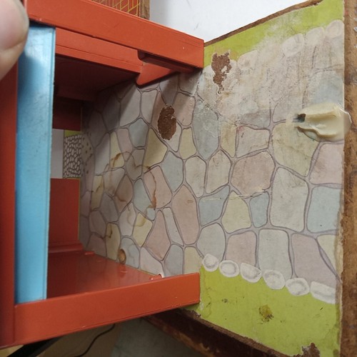 Clean Vintage 1969 Fisher Price Little People Tudor Family House W Doorbell - Picture 12 of 19