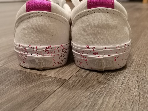 Vans Us Missy Pink Glitter Shoes Trainers UK Size 1.5 - Picture 4 of 7