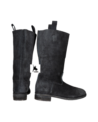 WW2 German Officer Men's Marching Leather Jack Boots Black, All Sizes Available - Picture 3 of 3