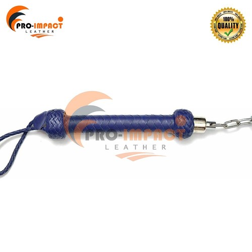Genuine Purple Suede Thick Leather Flogger 26 Tails Heavy Duty Leather Flogger - Picture 9 of 9