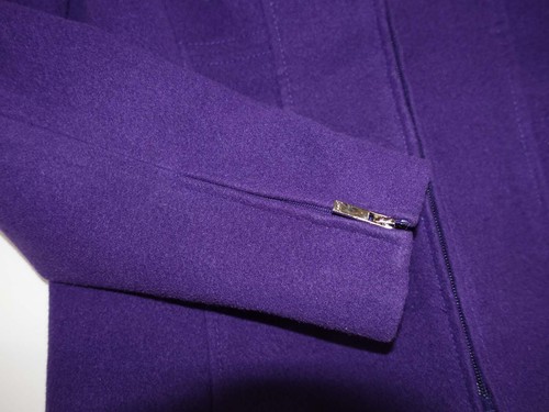 Jones New York Women's Jacket Size 10 Petite Long Sleeves Purple Zip Front 10P - Picture 4 of 7