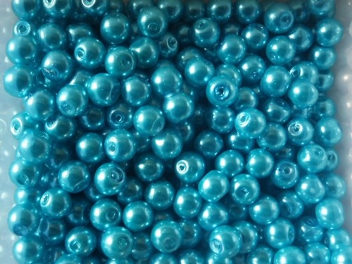 100/200 Glaswachsperlen/Glasperlen- gewachst - 6mm - große Farbwahl/Perlen/Kette - Bild 21 von 30