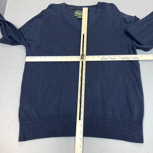 Eddie Bauer Sweater Mens Large Blue V Neck Pullover Long Sleeve Knit Outdoors - Picture 6 of 13