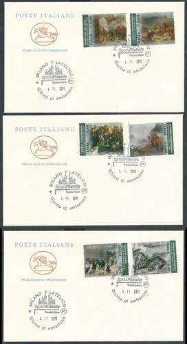 2011 ITALY FDC HORSE MADE OF WEAPONS NO ARRIVAL STAMP - CG