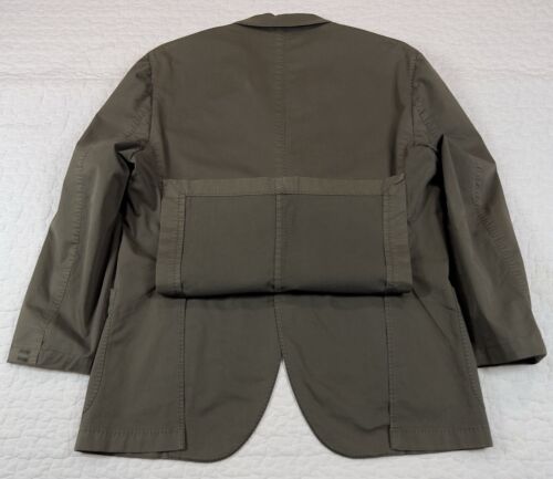 Boglioli K Jacket Mens 44 EU 54 Olive Green Cotton Stretch Unlined Made in Italy - Picture 8 of 21