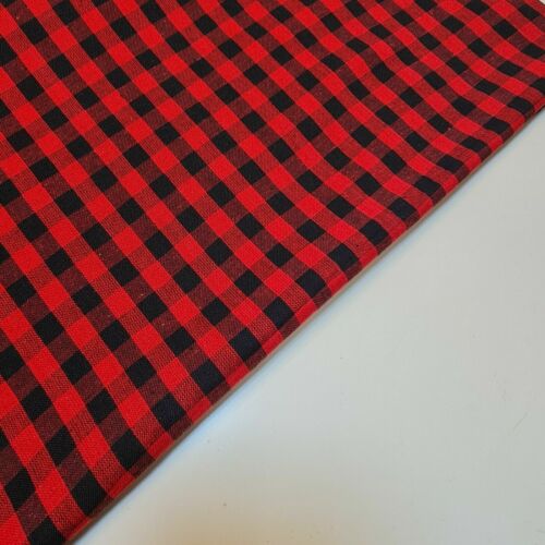 Abito 100% Cotone Lino Gingham 1/4" Check Materiale Plaid Tessuto Artigianale 42" Metro - Foto 10 di 20