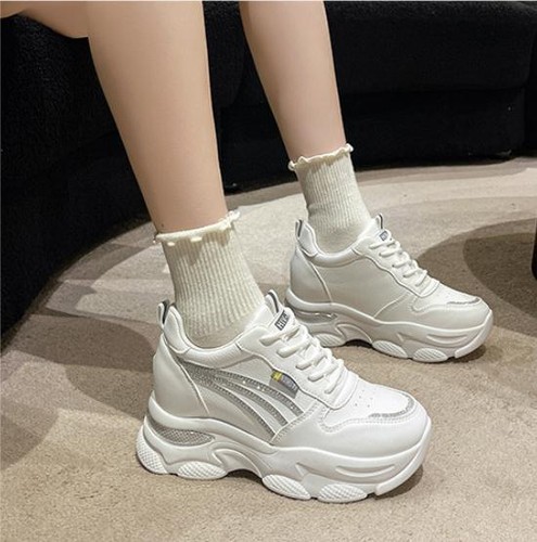 Scarpe per donna con zeppa interno 10cm con lacci piattaforma doppia 35 a 40 - Foto 5 di 14