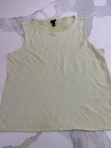 Eileen Fisher Tanktop Leinenmischung Zitrusfarbe Größe M