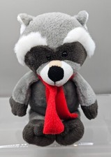 FERRERO KINDER EI WASCHBÄR STOFFTIER WEICHER PLÜSCH ROTER SCHAL 9 ZOLL