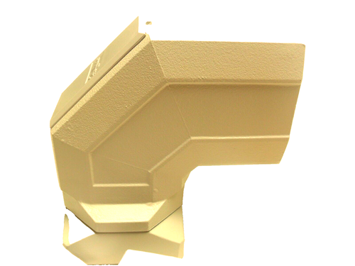 NVENT CCS2FECLG Flange Elbow Coupling, fits 45x60mm, Lt Gray, Alum