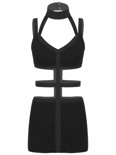 Sexy Mini Vestido Para Mujer Corte Club Fiesta Tirantes Halter Vendaje Bodycon Fiesta - Imagen 2 de 21