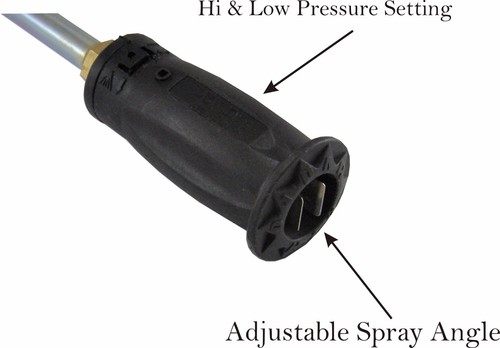 Pressure Washer Hi & Low Adjustable Nozzle Gun And Lance 1/4" Male Inlet - Picture 3 of 3