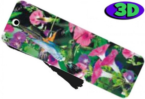 Humming Bird Bookmark & Tassel - 3D Moving Hologram Book Place Holder 15 x 5 CM - Picture 2 of 12