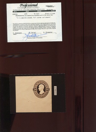 U206 Hamilton Unused Full Corner Cut Square with PSE Cert (U206 PSE A1) - Picture 2 of 3