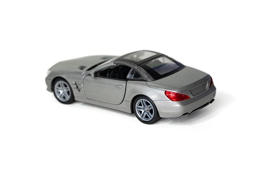 WELLY DieCast 1:34 MERCEDES BENZ SL 500 2012 GRAY New Model Car Metal in Box - Picture 3 of 12
