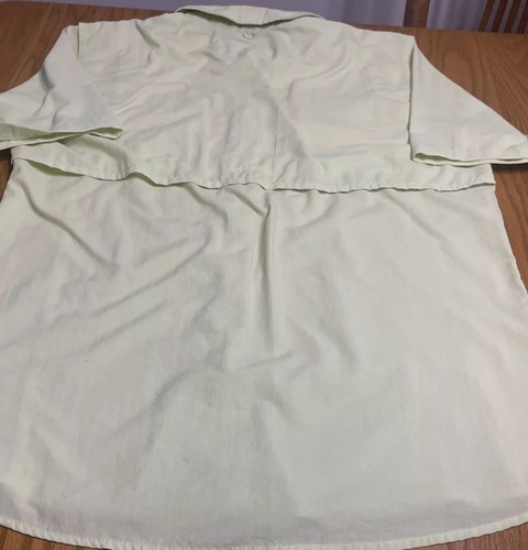 Bimini Bay Fish Outdoors Youth Size L Shirt Neon Green Short Sleeve Vented - Picture 6 of 7