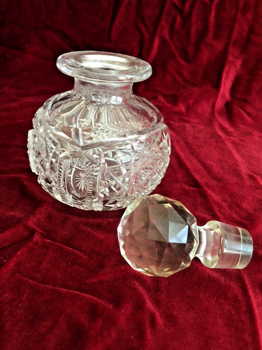 American Brilliant Period Cut Glas Parfüm Köln Flakon & Stopfen ABP - Bild 3 von 6