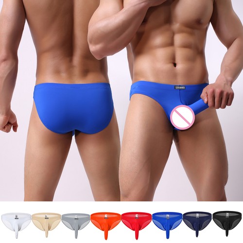 Hombres Sexy Calzoncillos Nariz de Elefante Ropa Interior Tanga T-back Tanga Pantalones Cortos - Imagen 2 de 14