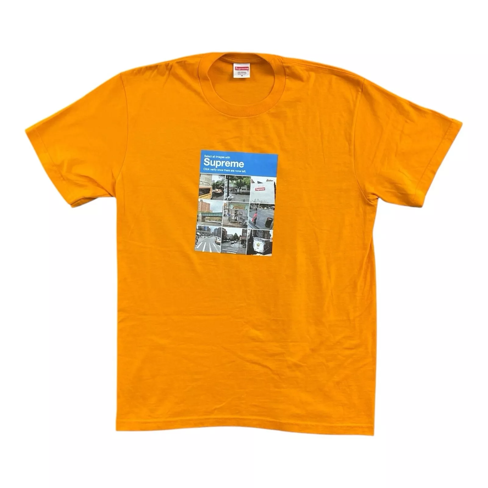 T shirt graphique Supreme FW20 Captcha Verification authentique streetwear orange moyen