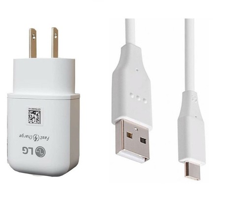 LG OEM Fast Wall+LG USB-C For LG Stylo 4/5/6/7,V20/30/V40/V50/V60,G6/G7/G8 ThinQ