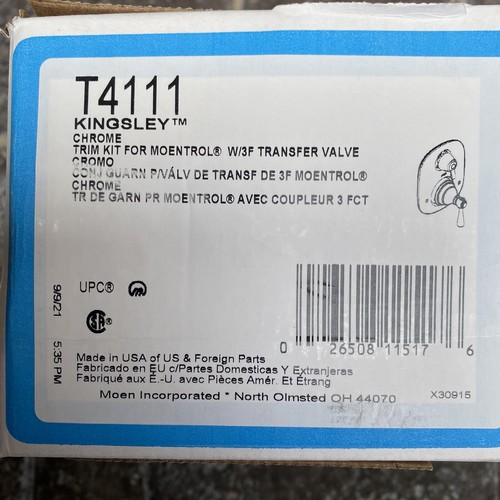 Moen Kingsley Moentrol Transfer Valve Trim Chrome 2-Handle T4111.MSRP $239.10 - Picture 2 of 4