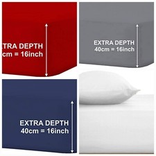 Extra Deep Fitted Sheet HOTEL QUALITY EASY CARE. MEGA SALE