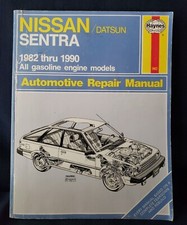 Haynes Automotive Repair Manual #982 Nissan/Datsun Sentra 1982 thru 1990 